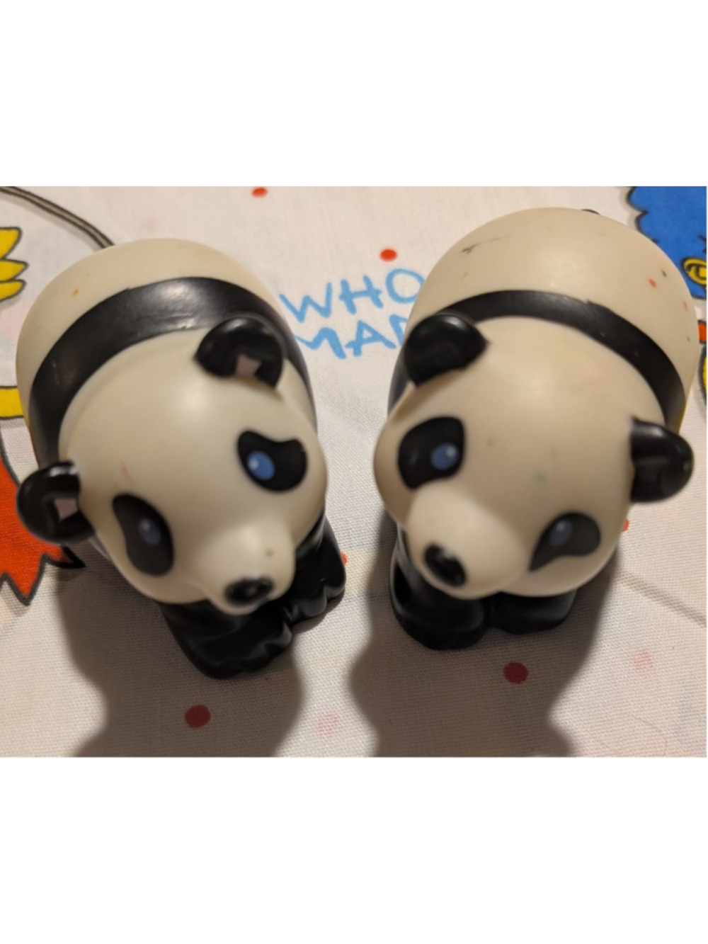 Vintage Little People Panda Set of 2 Animal Figures Fisher Price